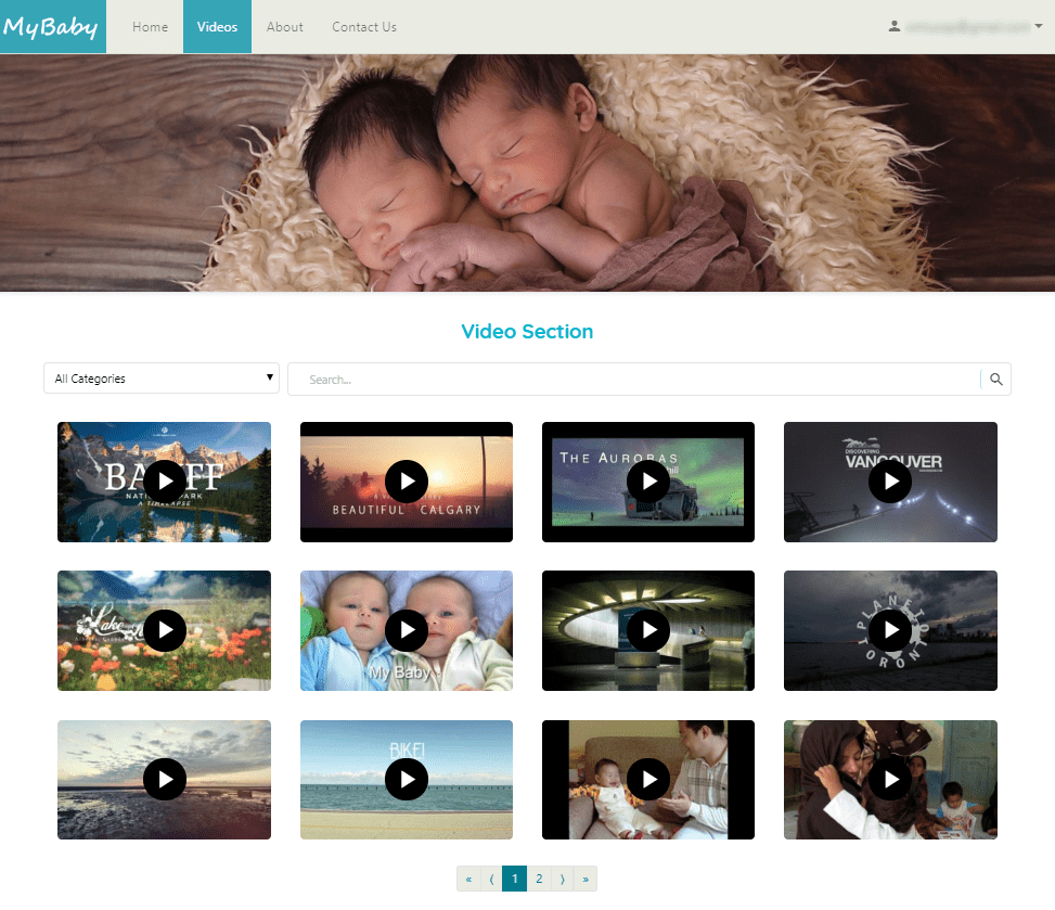 MyBaby - Video Library (Subscriber View)