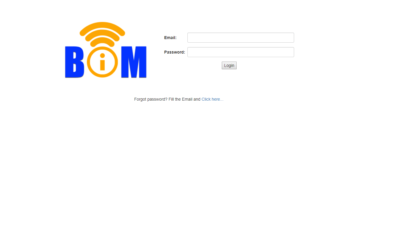 BIM Site Login Page