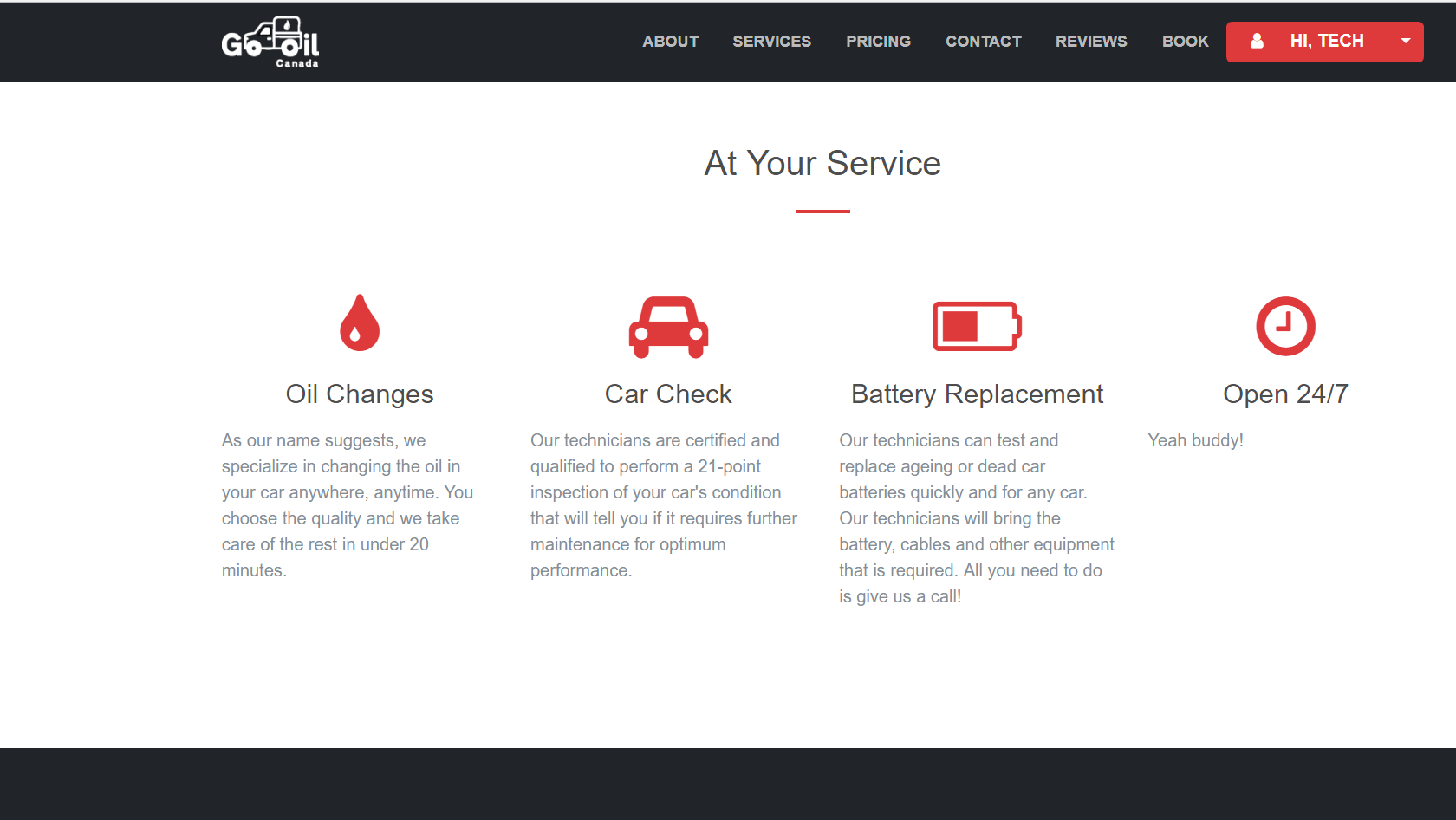 Go Oil Services Page