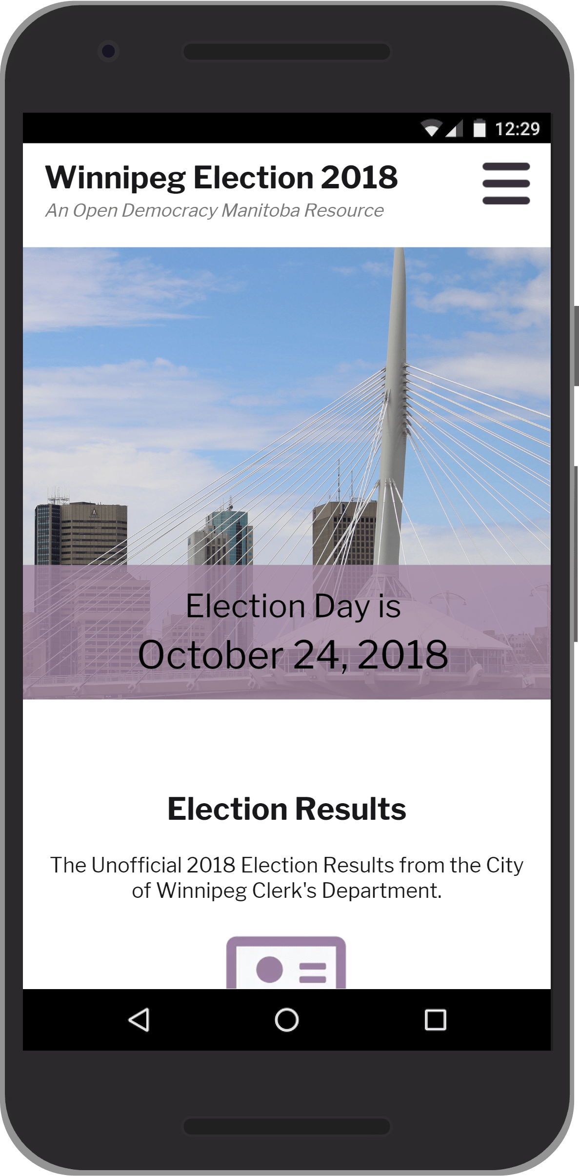 Winnipeg Election - Home Page Mobile