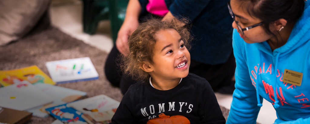 Smiling child in a daycare