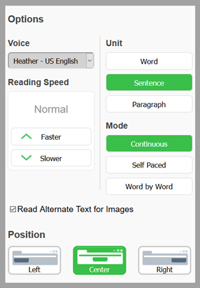 Kurzweil settings