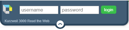 Username and password window