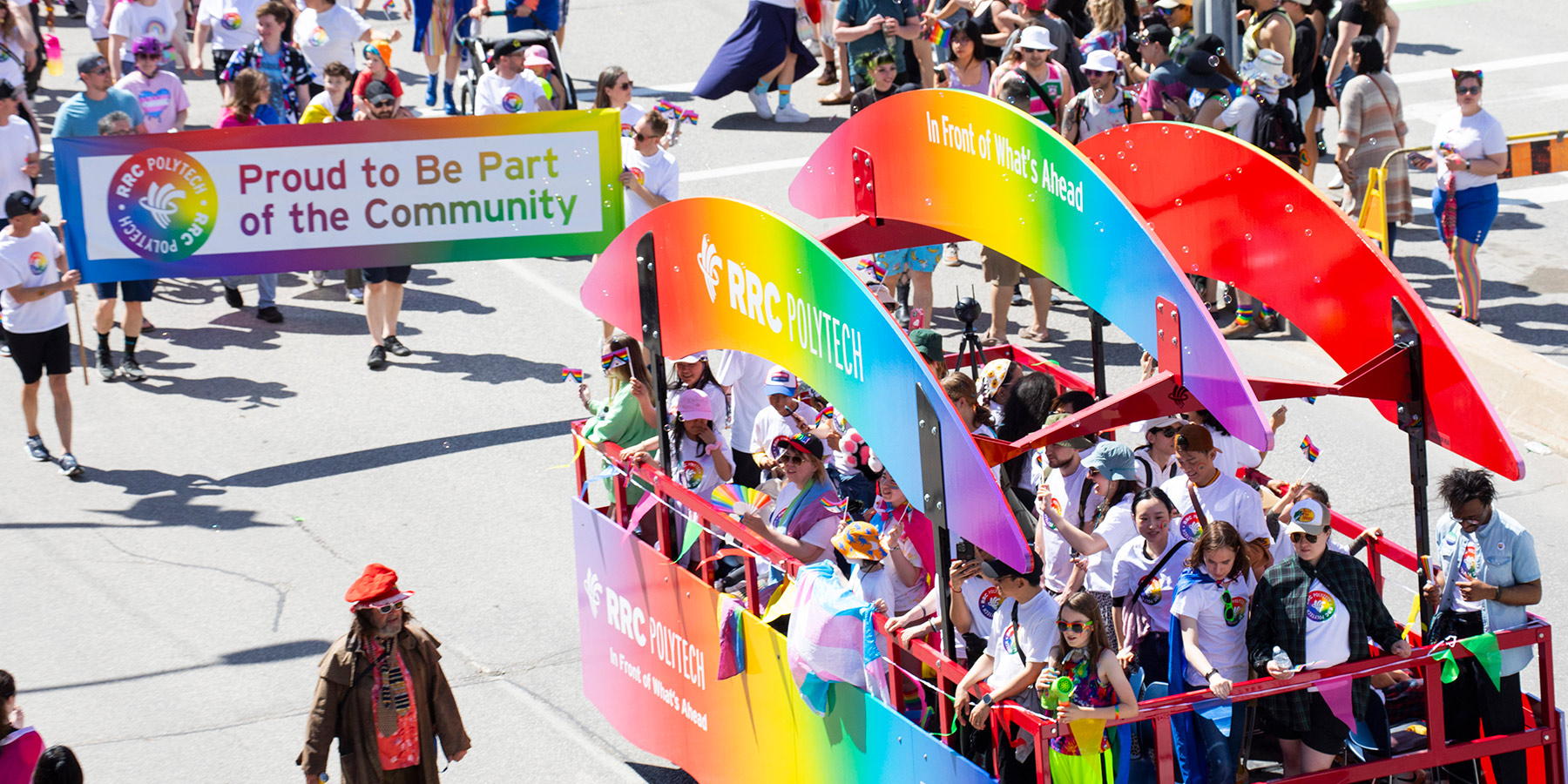 People at a pride parade