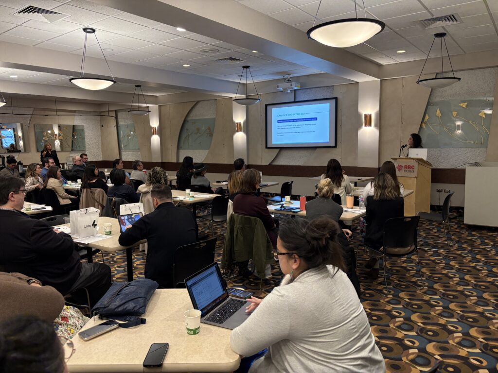 Jolen Galaugher presents to full conference room