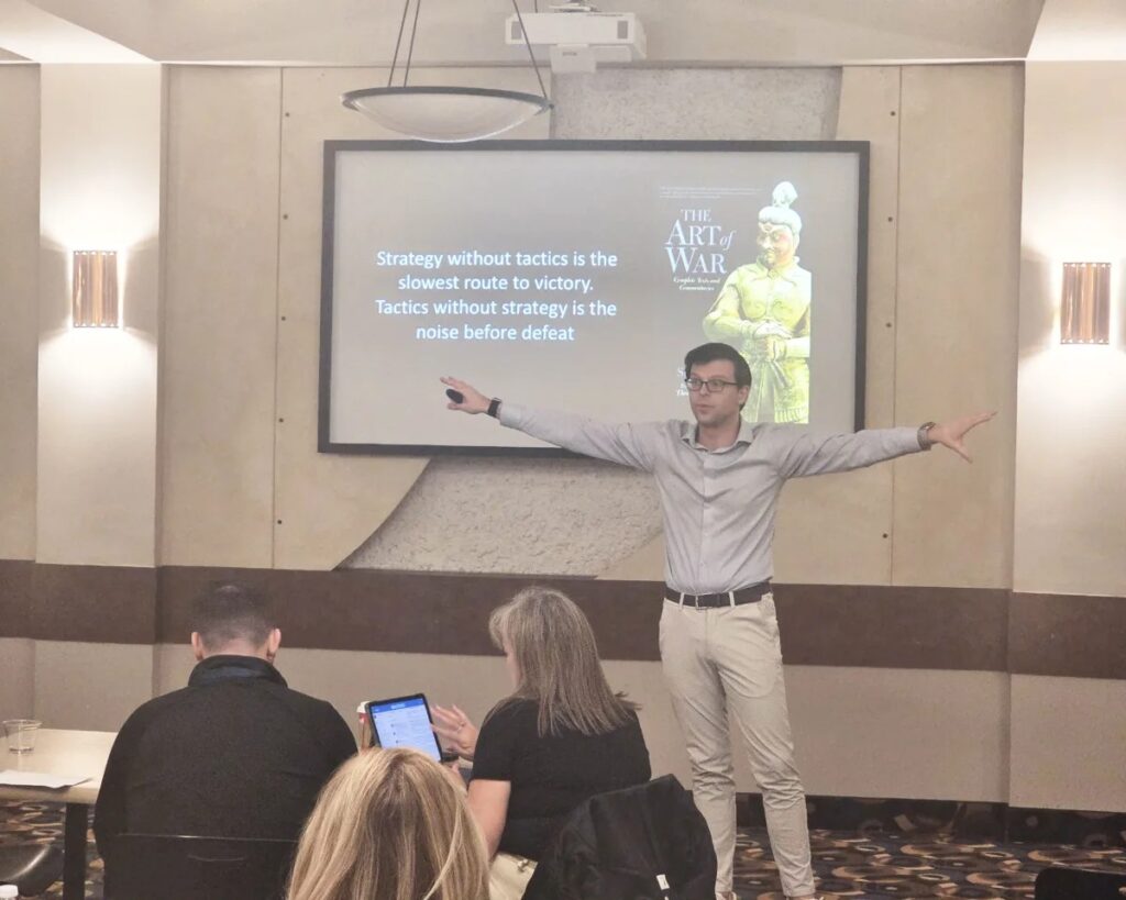 Paul Cheek presenting keynote