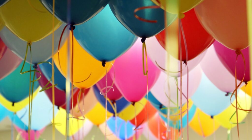 Rainbow balloons