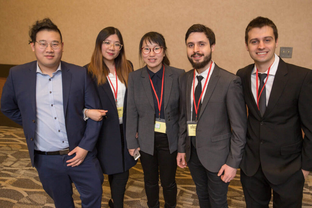 Group of students at a conference