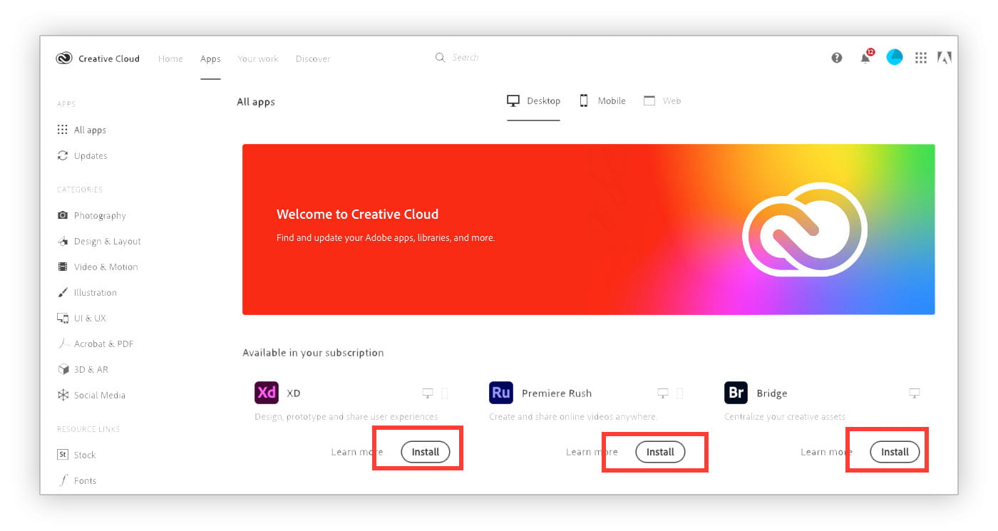 Adobe Creative Cloud Installation RRC Polytech Program Explorer
