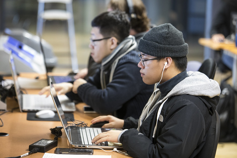 Students on laptops