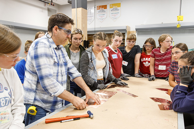 Students in a workshop