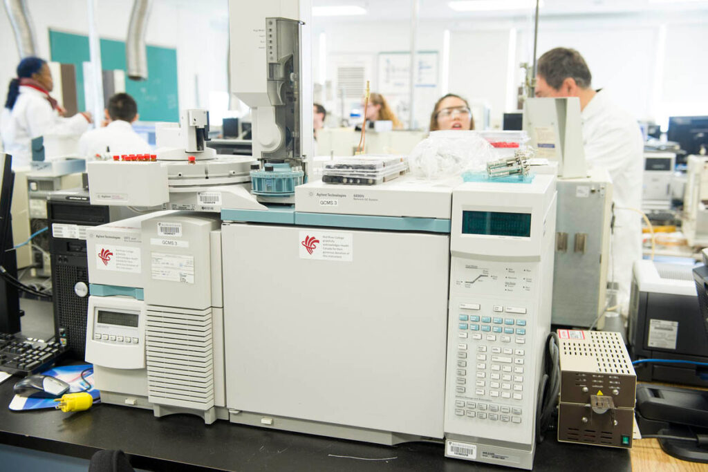 Instrumentation equipment in a science laboratory