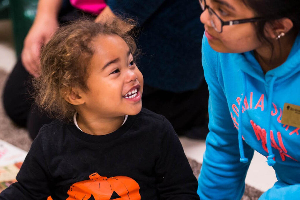 Child in a daycare setting