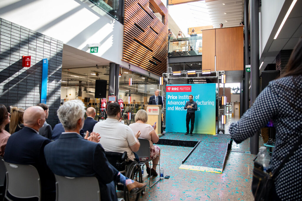 Guests sitting a press conference