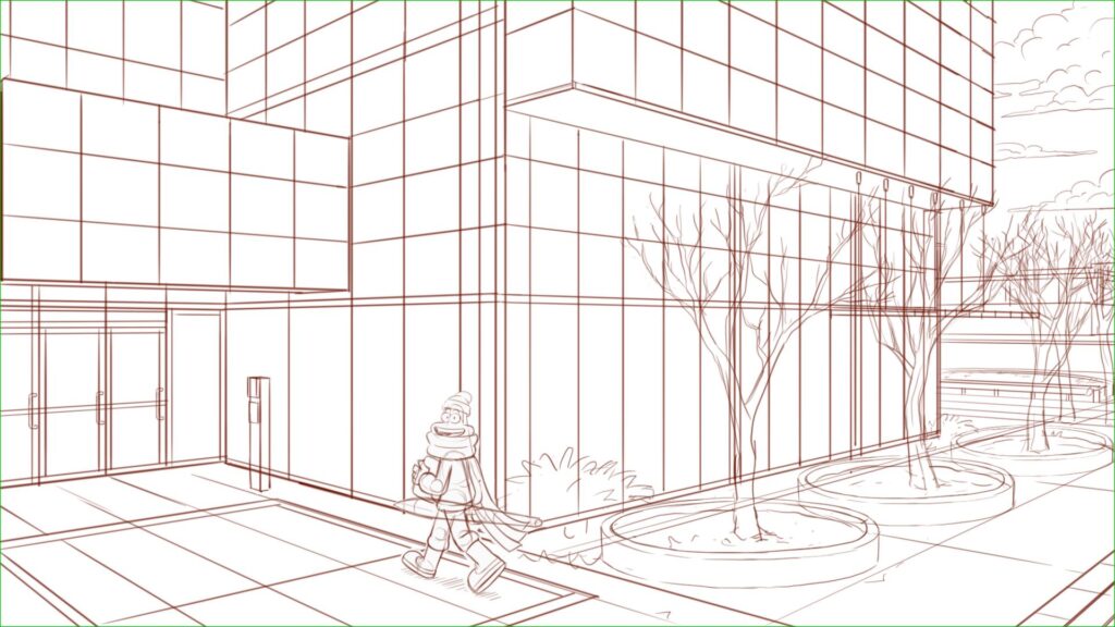 Perspective drawing example
