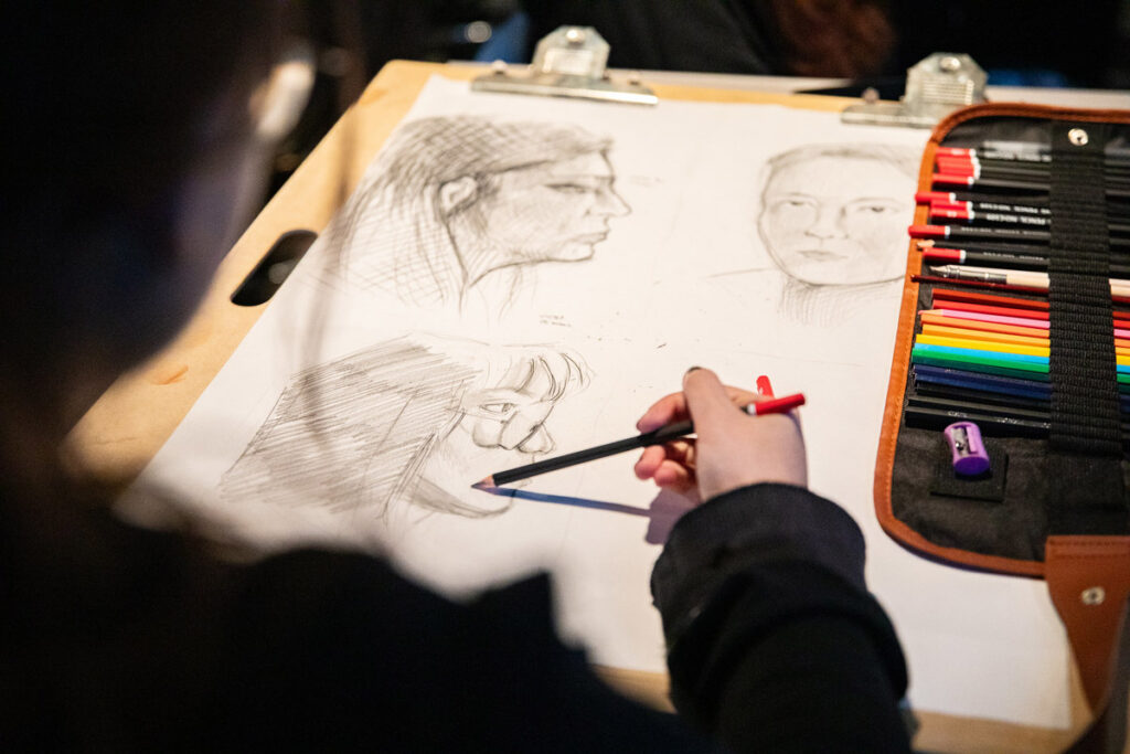 Illustration of different faces from an RRC Polytech student