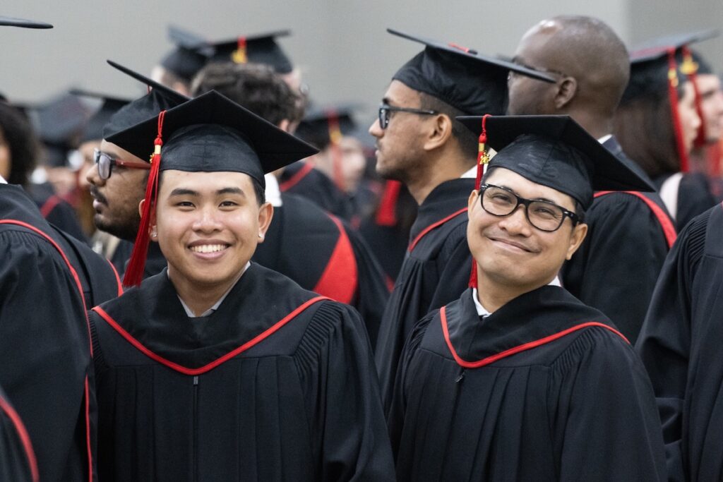 graduates at convocation