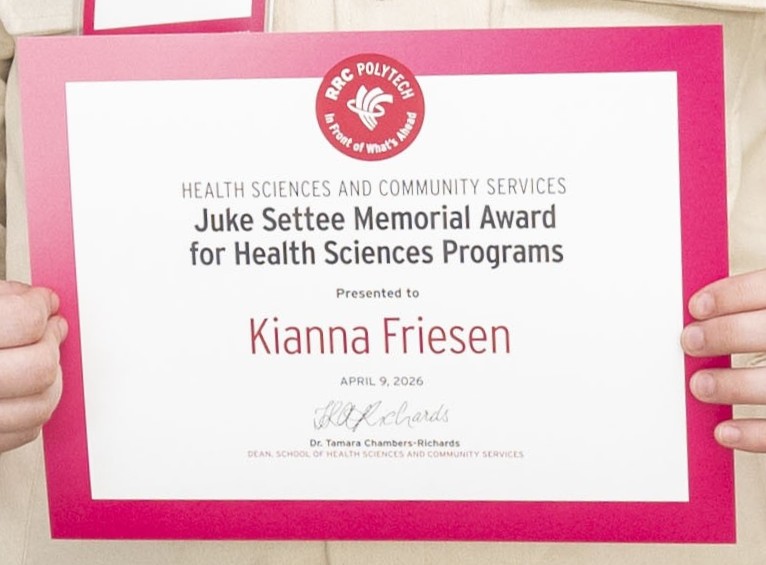 Closeup of certificate