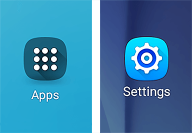 app icon and settings button