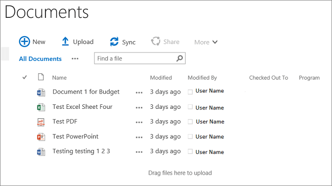 library with new Program column