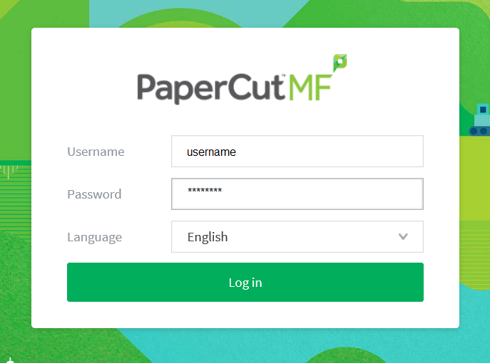 log in to PaperCut
