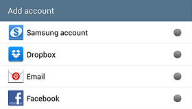 Add Account window - Email button