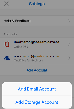 click add email account