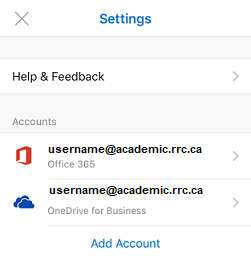 click add account