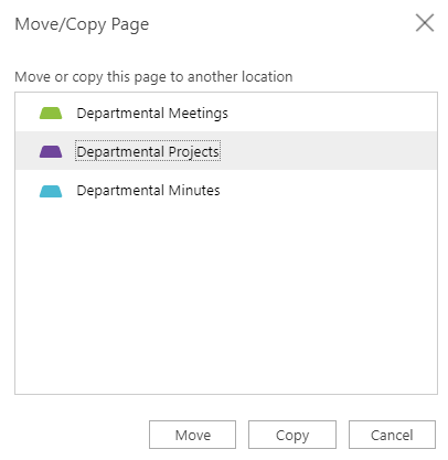 choose notebook and move or copy