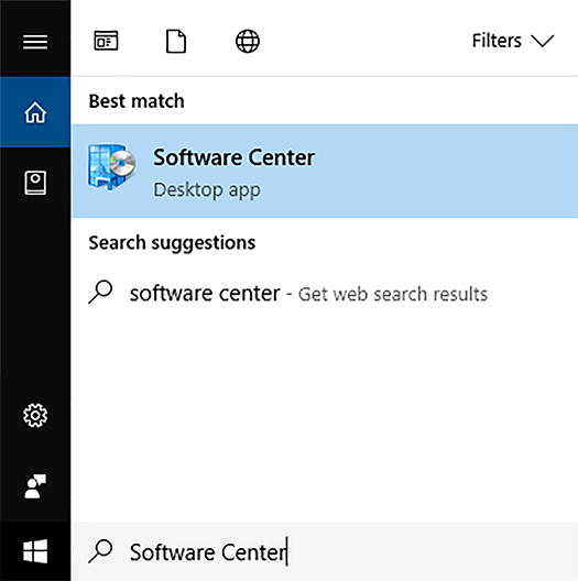 software center search result