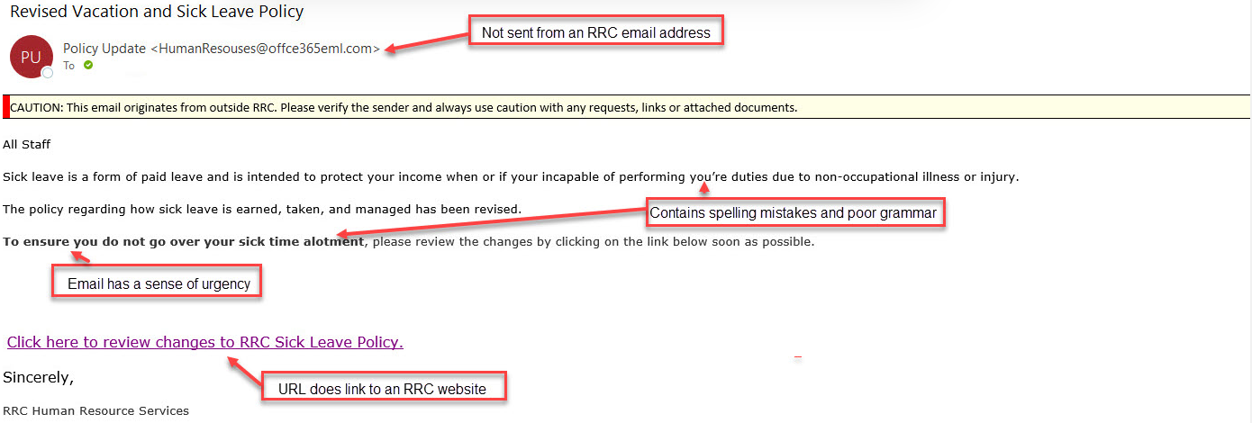phishing example