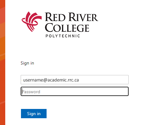 type in password and click sign in