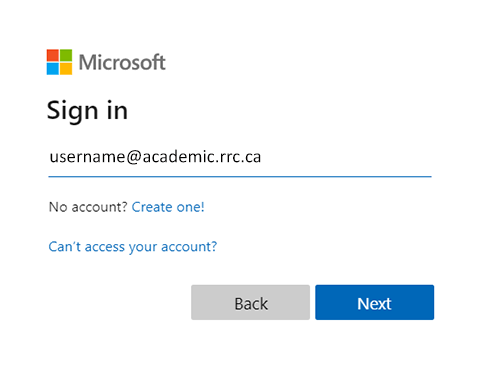 type in school email address and click next