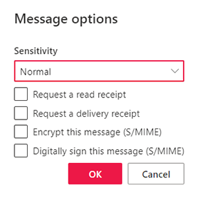 message options
