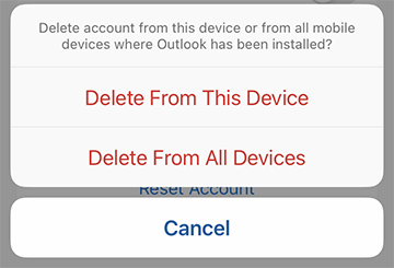 select delete option