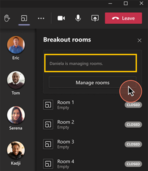 take control of breakout room example
