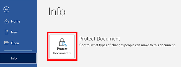 click protect document