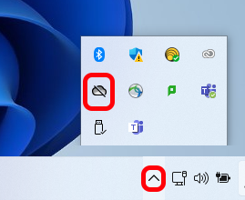 click the grey onedrive cloud icon