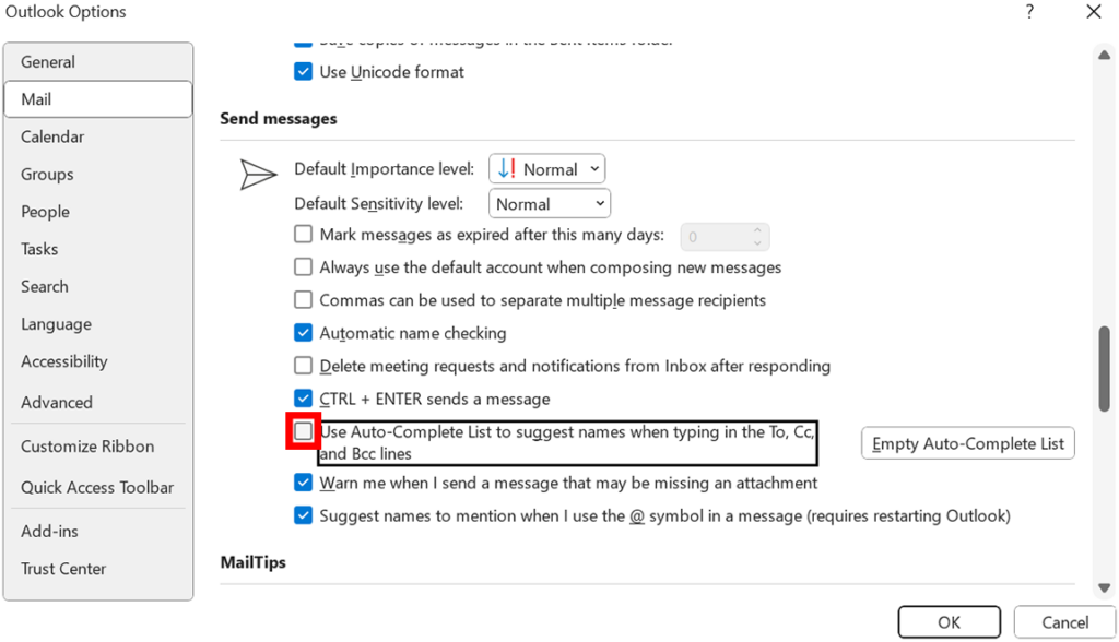 Manage Outlook list RRC Polytech Information Technology