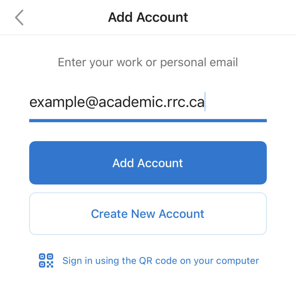Connect to student email using Outlook app Apple RRC Polytech Information Technology Solutions