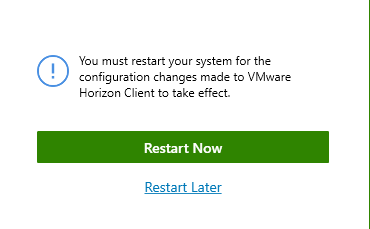 click restart now