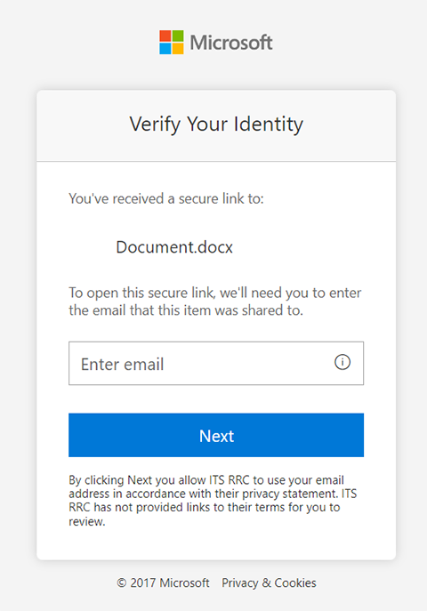 enter email click next