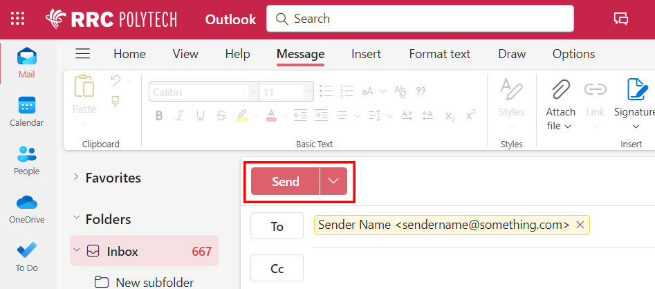 click send