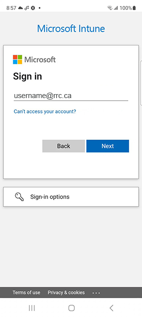 add email address click next