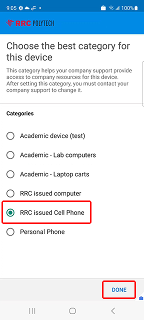 rrc issued cell phone