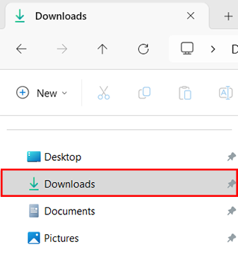or the file location you chose