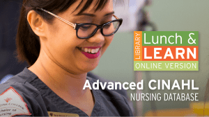 Library Lunch and Learn - Advanced CINAHL image