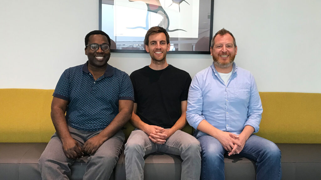 Yaw Amoah-Gyampoh, Communication Assessor (left), Jordon Zimmerly, Assessment Facilitator (middle); Piers Smettem, Assessment Specialist (right)