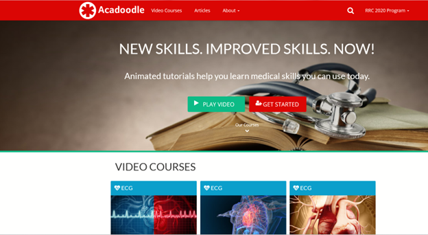 Acadoodle home page