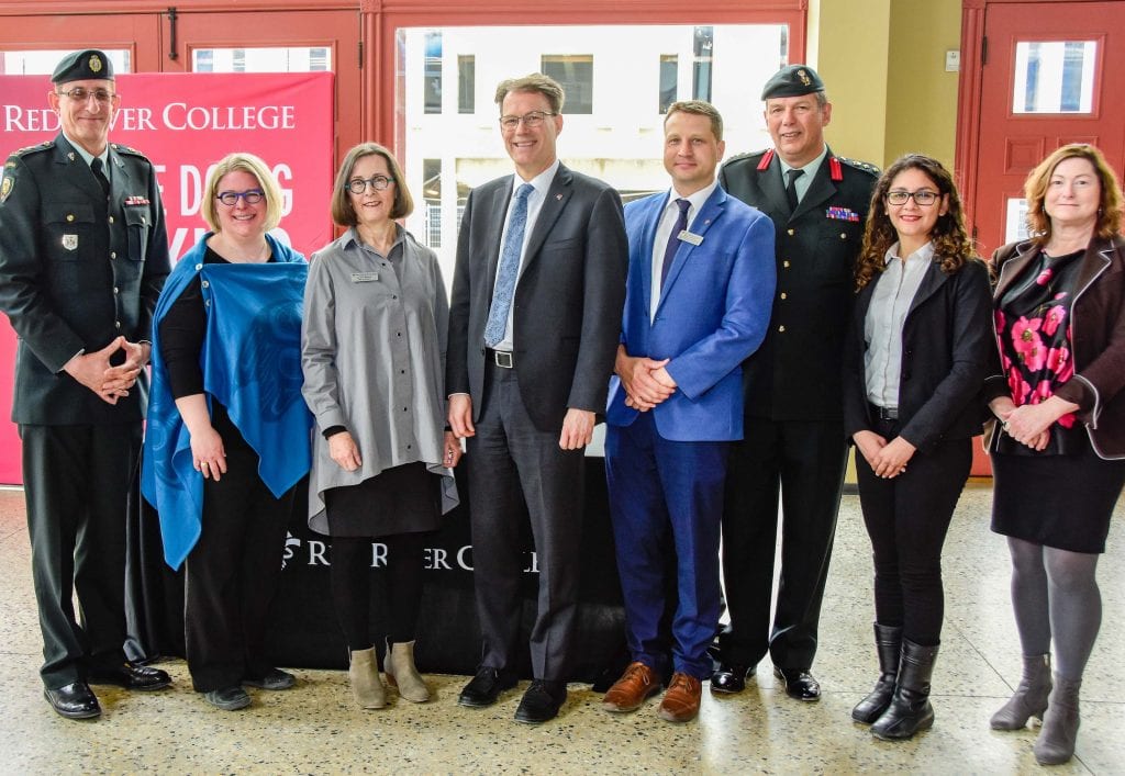 Representatives from Red River College Polytechnic and the Canadian Armed Forces